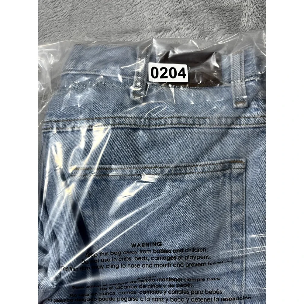 L.L. Bean Jeans Mens 34x29 Blue Denim Baggy Casual Light Wash Vintage Y2k Logo